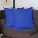 Sapphire Blue 22X22" Honey Set of 2 Decorative Throw Pillow Cover Solid Color Lumbar & Square Pillowcase for Couch, Bedding