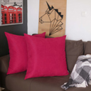 Pink 22X22" Honey Set of 2 Decorative Throw Pillow Cover Solid Color Lumbar & Square Pillowcase for Couch, Bedding
