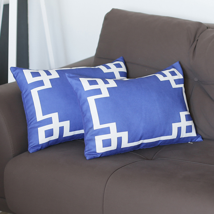 Decorative Geometric Set of 2 Throw Pillow Cover for Couch, Bedding
