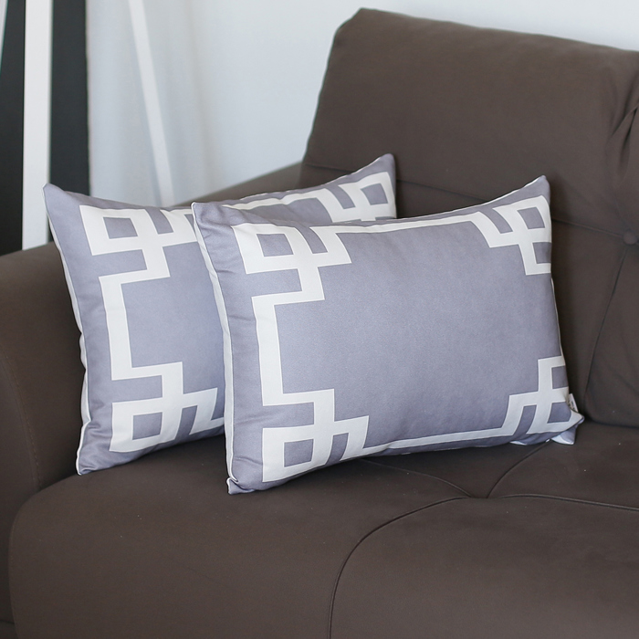 Decorative Geometric Set of 2 Throw Pillow Cover for Couch, Bedding