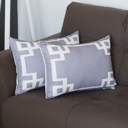 Lumbar 12" x 20" Gray & White Decorative Geometric Set of 2 Throw Pillow Cover for Couch, Bedding