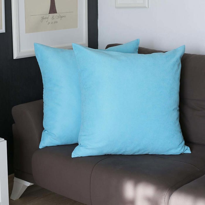Honey Set of 2 Decorative Throw Pillow Cover Solid Color Lumbar & Square Pillowcase for Couch, Bedding