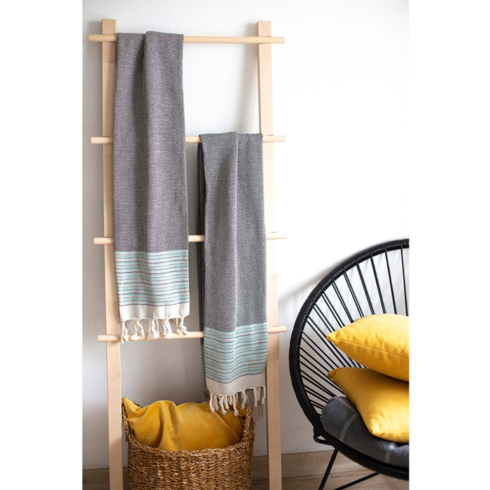 Handwoven Throw Blanket 40" x 70" Turkish Cotton 100% with Tassels for Couch, Sofa