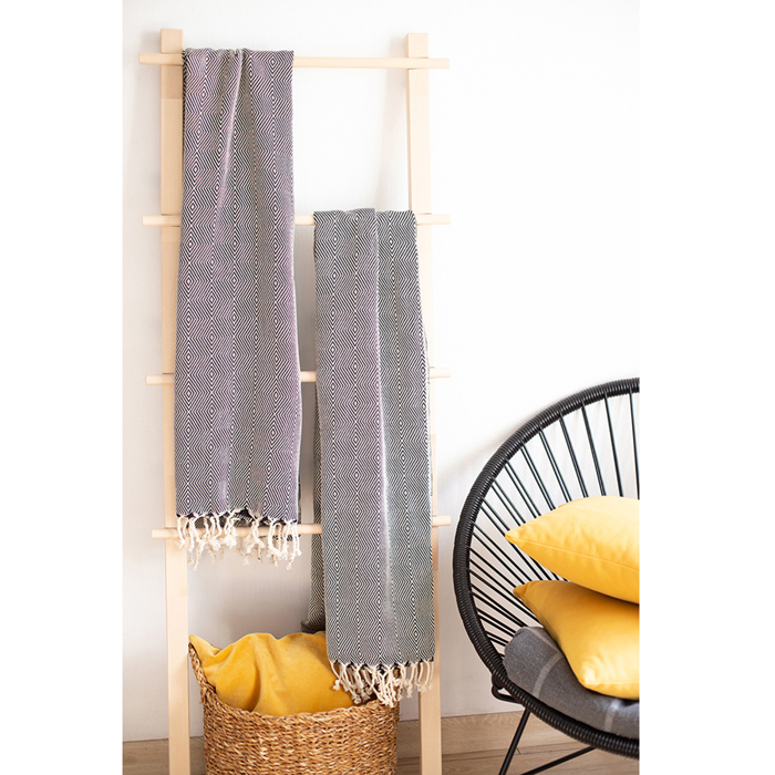 Handwoven Throw Blanket 40" x 70" Turkish Cotton 100% with Tassels for Couch, Sofa, Bedding
