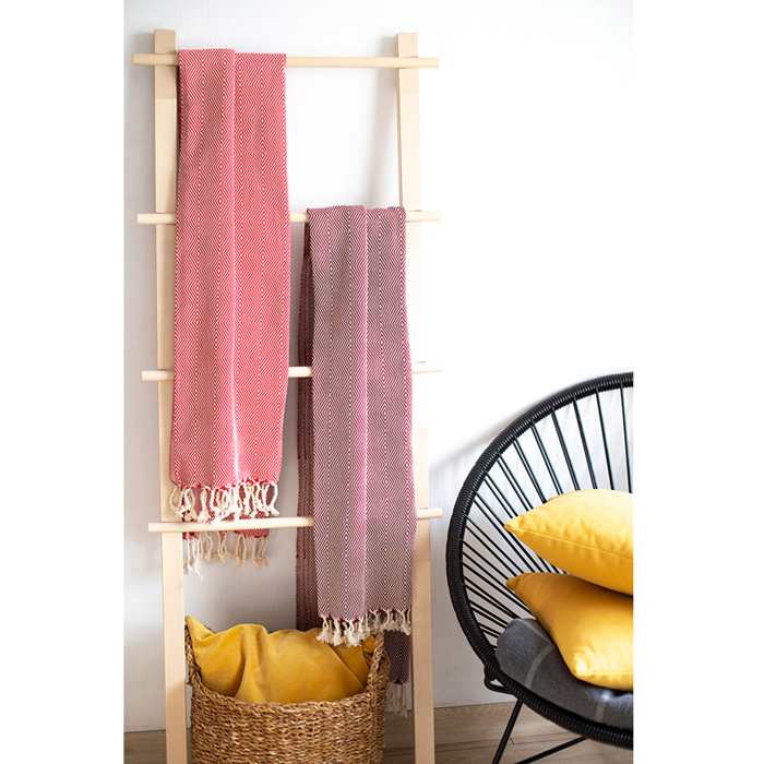 Handwoven Throw Blanket 40" x 70" Turkish Cotton 100% with Tassels for Couch, Sofa, Bedding