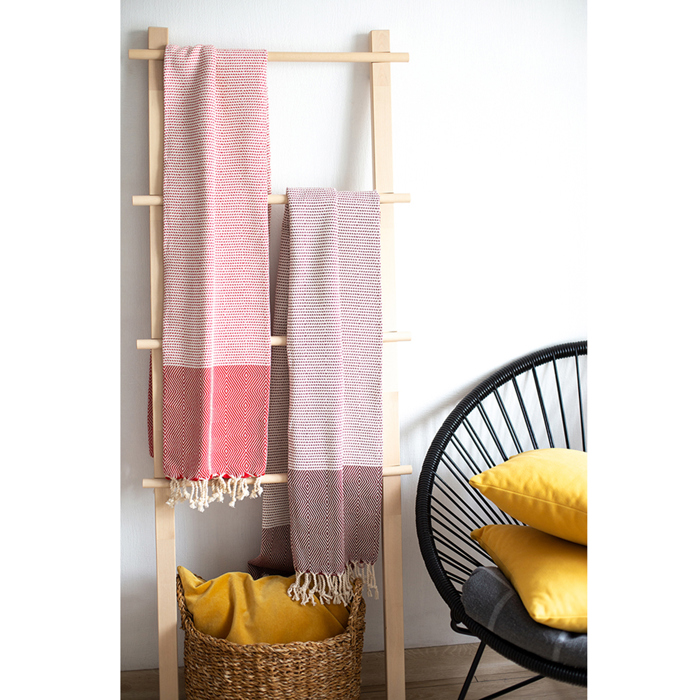 Handwoven Throw Blanket 40" x 70" Turkish Cotton 100% with Tassels for Couch, Bedding