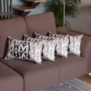 Beige - 12x20 4-piece Ikat Lumbar 12"x 20" & Square 18"x 18" Boho Throw Pillow Covers Sets