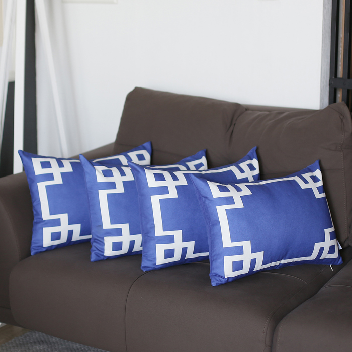 Decorative Geometric Set of 4 Throw Pillow Cover for Couch, Bedding