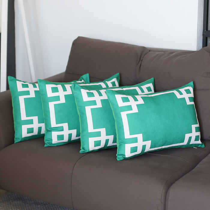 Decorative Geometric Set of 4 Throw Pillow Cover for Couch, Bedding
