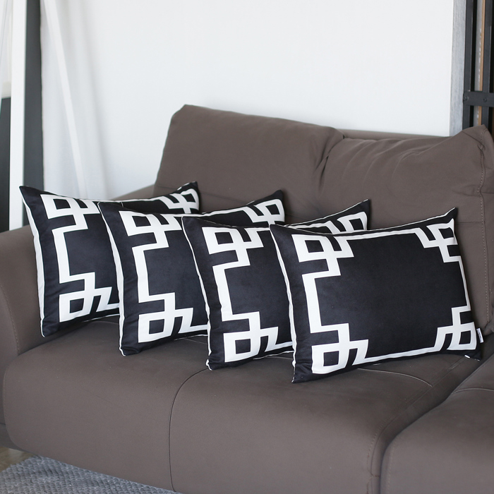 Decorative Geometric Set of 4 Throw Pillow Cover for Couch, Bedding