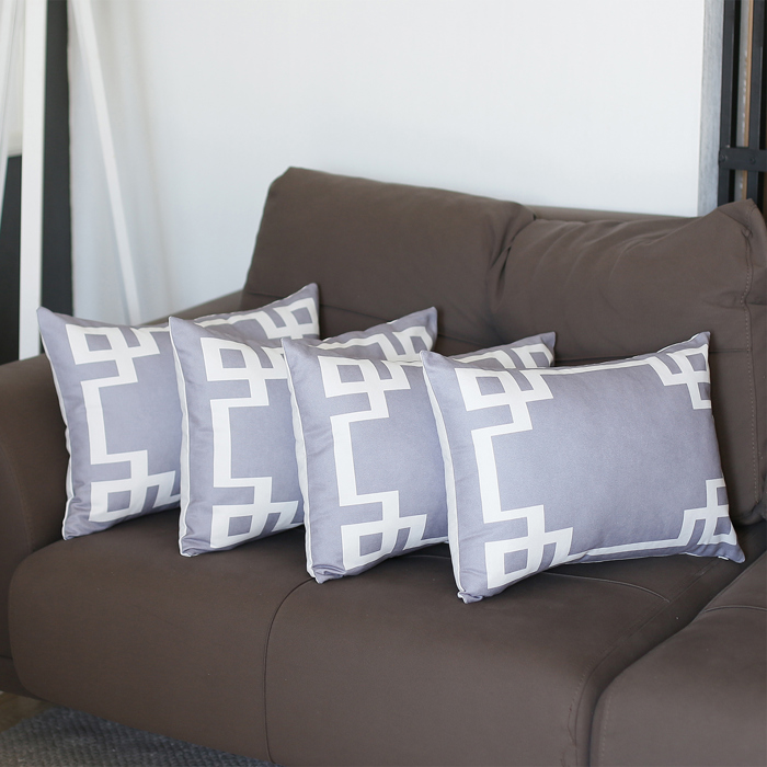 Decorative Geometric Set of 4 Throw Pillow Cover for Couch, Bedding