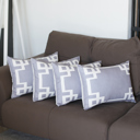 Lumbar 12" x 20" Gray & White Decorative Geometric Set of 4 Throw Pillow Cover for Couch, Bedding