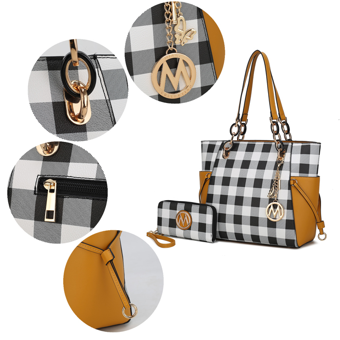MKF Collection Yale Tote Bag with Wallet Set by Mia K.