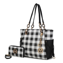 Black Black MKF Collection Yale Tote Bag with Wallet Set by Mia K.