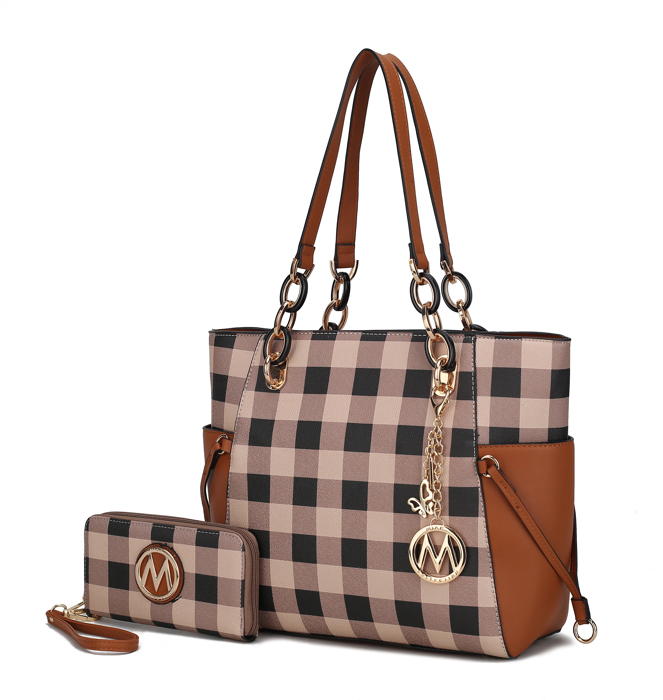 MKF Collection Yale Tote Bag with Wallet Set by Mia K.