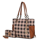 Cognac Brown Brown MKF Collection Yale Tote Bag with Wallet Set by Mia K.