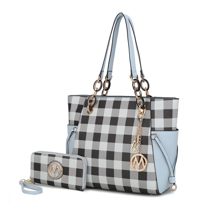 MKF Collection Yale Tote Bag with Wallet Set by Mia K.