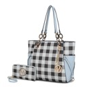 Light Blue Blue MKF Collection Yale Tote Bag with Wallet Set by Mia K.