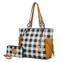 Mustard Yellow MKF Collection Yale Tote Bag with Wallet Set by Mia K.