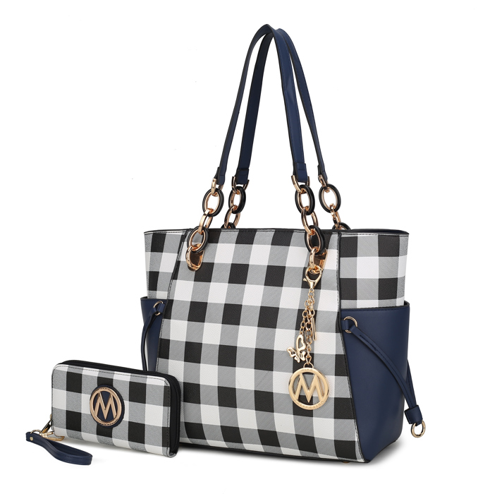 MKF Collection Yale Tote Bag with Wallet Set by Mia K.
