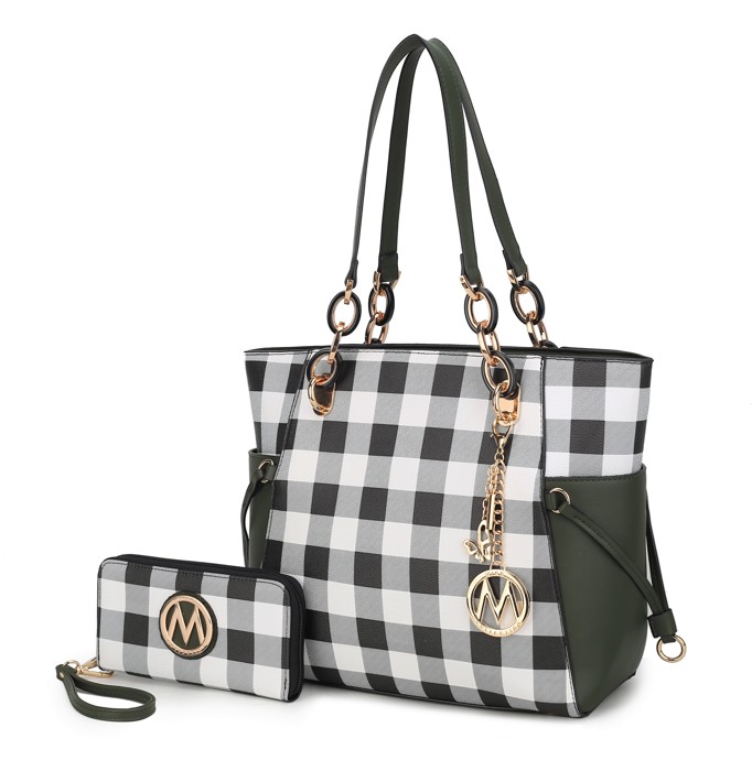 MKF Collection Yale Tote Bag with Wallet Set by Mia K.
