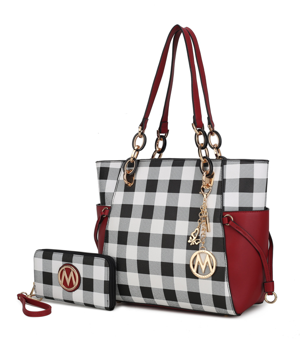 MKF Collection Yale Tote Bag with Wallet Set by Mia K.