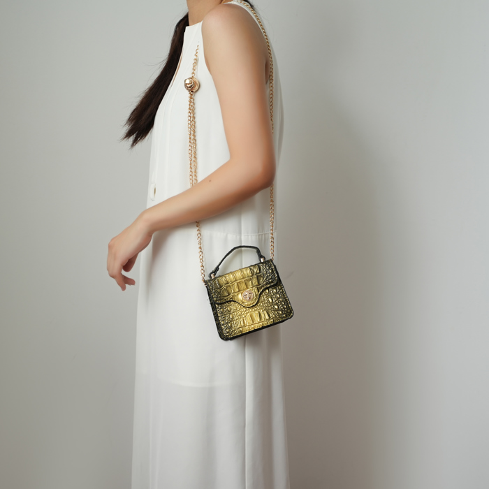 MKF Collection Luxe Croc Embossed Mini Satchel by Mia K.