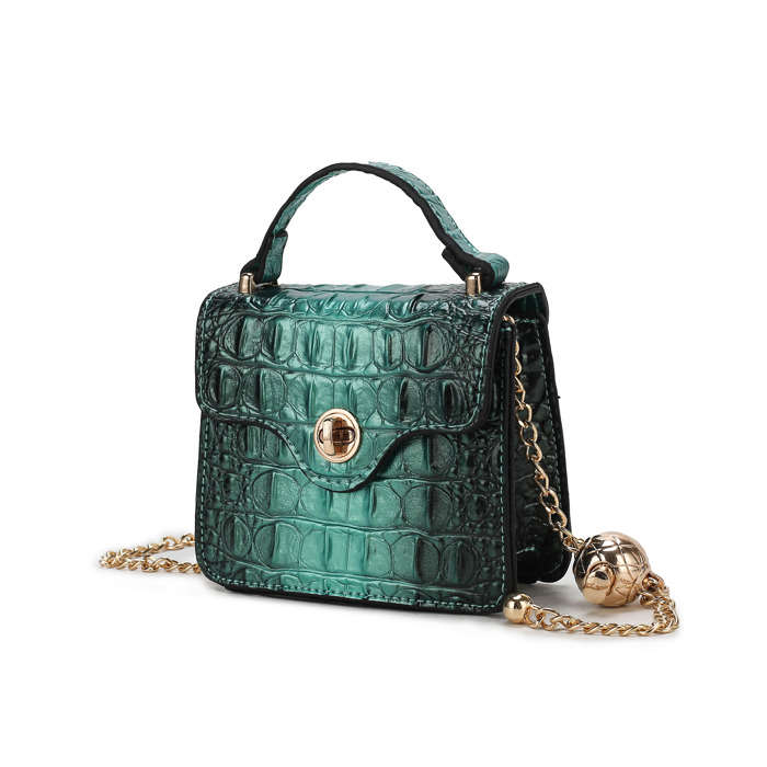 MKF Collection Luxe Croc Embossed Mini Satchel by Mia K.