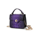 Purple Purple MKF Collection Luxe Croc Embossed Mini Satchel by Mia K.