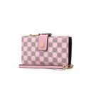 Pink Printed MKF Collection Solene Monogram Wristlet by Mia K.