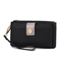 Black Pewter Solid MKF Collection Olympe Wristlet Wallet by Mia K.