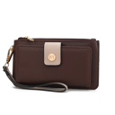 Coffee Taupe Solid MKF Collection Olympe Wristlet Wallet by Mia K.