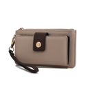Taupe Coffee Solid MKF Collection Olympe Wristlet Wallet by Mia K.
