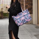 Green Botanical MKF Collection Hallie Quilted Cotton Tote Bag By Mia K.