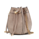 Taupe faux crocodile pattern MKF Collection Cassidy Hobo Bucket Bag by Mia K.