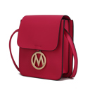 Fuchsia Solid MKF Collection Skylar Vegan Leather Women’s Crossbody Bag by Mia K
