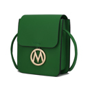 Green Solid MKF Collection Skylar Vegan Leather Women’s Crossbody Bag by Mia K