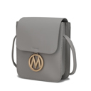 Gray Solid MKF Collection Skylar Vegan Leather Women’s Crossbody Bag by Mia K
