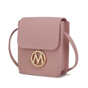 Pink Solid MKF Collection Skylar Vegan Leather Women’s Crossbody Bag by Mia K
