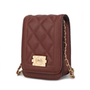 Dark Brown Solid MKF Collection Gemma Crossbody Bag by Mia K