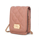 Mauve Solid MKF Collection Gemma Crossbody Bag by Mia K