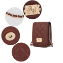 Mauve Solid MKF Collection Gemma Crossbody Bag by Mia K