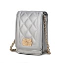Silver Solid MKF Collection Gemma Crossbody Bag by Mia K