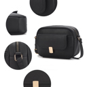Black Solid MKF Collection Michaela Vegan Leather Women’s Shoulder Bag by Mia K