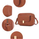 Brown Solid MKF Collection Michaela Vegan Leather Women’s Shoulder Bag by Mia K