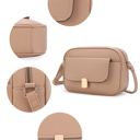 Khaki Solid MKF Collection Michaela Vegan Leather Women’s Shoulder Bag by Mia K