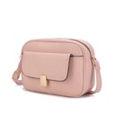 Pink Solid MKF Collection Michaela Vegan Leather Women’s Shoulder Bag by Mia K