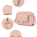Pink Solid MKF Collection Michaela Vegan Leather Women’s Shoulder Bag by Mia K