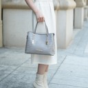 Denim Blue •	Crocodile-embossed vegan leather  MKF Collection Aurelia Tote Bag by Mia K.
