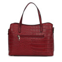 Wine •	Crocodile-embossed vegan leather  MKF Collection Aurelia Tote Bag by Mia K.